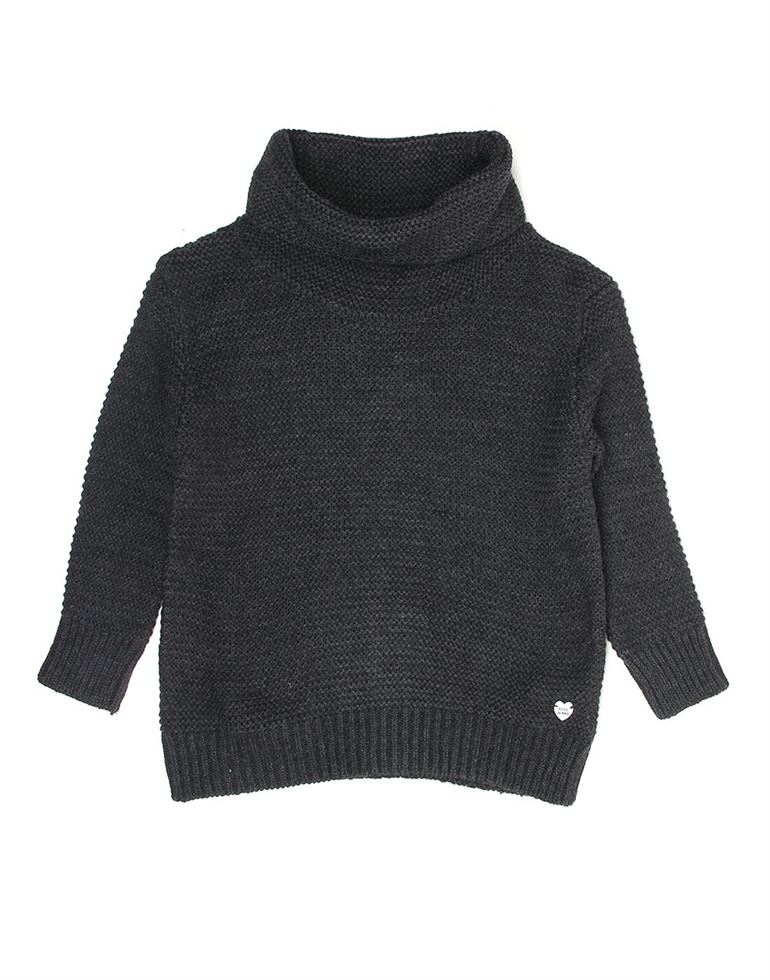 Pepe Jeans Girls Solid Black Sweater